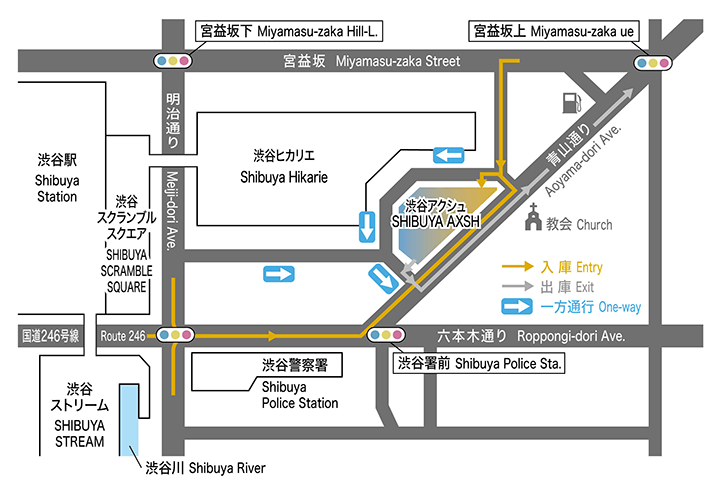 渋谷アクシュ周辺図