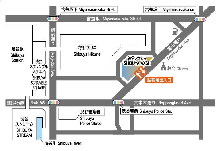 渋谷アクシュ周辺図